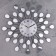 Watching clock, series: openwork, "mirror petals", smooth move, d-10 cm, 40 x 40 cm
