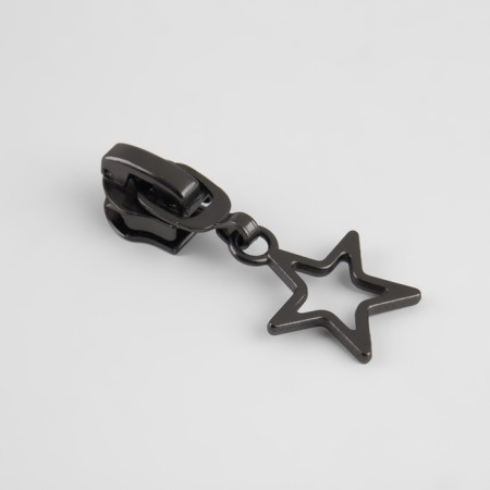 Semi -automatic castle for lightning "Spiral", No. 7, decorative, 10 pcs, black nickel color-1