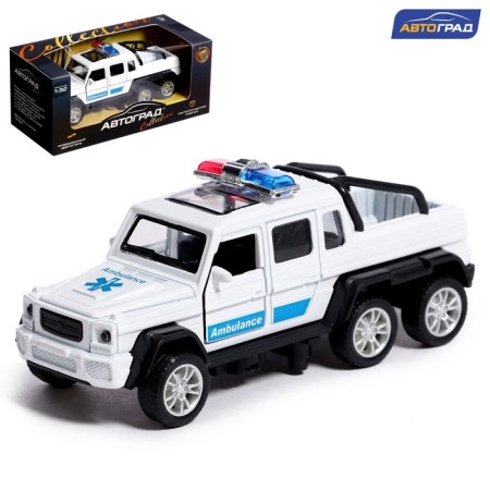 Metal machine "Jeep 6x6 of special services", 1:32, inertia, color white