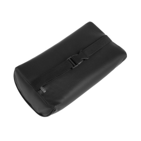 Car pillow for neck 23 × 12.5 cm, eco -leather, black-3