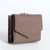 Women's wallet on the button, gray color