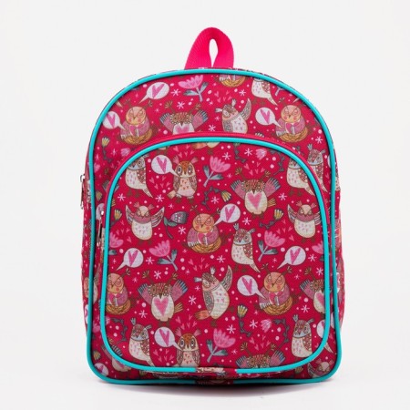 Baby backpack on lightning, external pocket, pink color