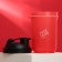 Sports shaker “sin”, red-black, with a bowl for protein 500 ml
