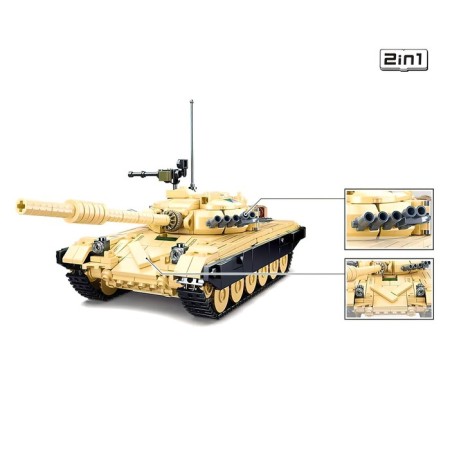 Designer "Model. Combat tank ", 2 assembly options, 770 parts-1