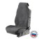 Front seat, artificial fur, size 55 x135 cm, gray