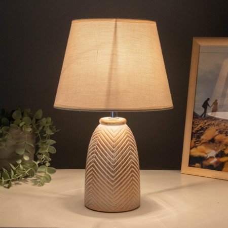 Table lamp "Diana" E14 40W white with a golden patina 22x22x35 cm-2