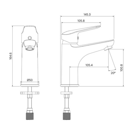 IDDIS torr sink mixer, Torsb00i01-2