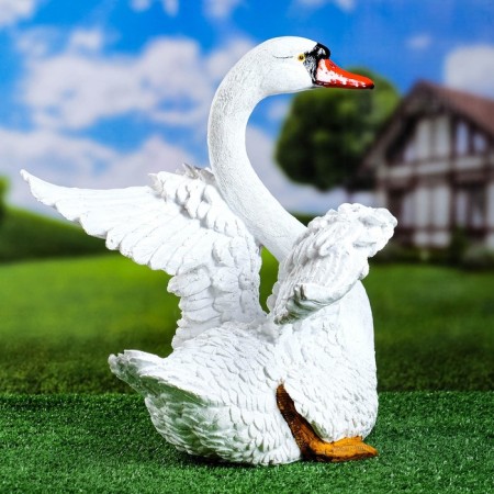 Garden figure "Swan with wings" 41x36x37cm-1