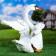 Garden figure "Swan with wings" 41x36x37cm