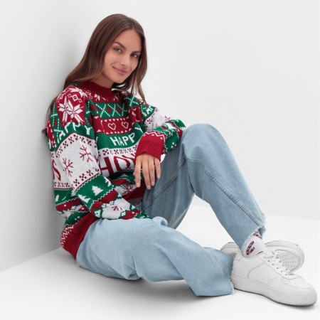 New Year. Knitted jumper KAFTAN HOLIDAYS size 52-8