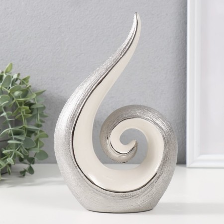 Souvenir ceramics "curl" silver-white 22.5x14.5x6 cm