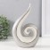 Souvenir ceramics "curl" silver-white 22.5x14.5x6 cm