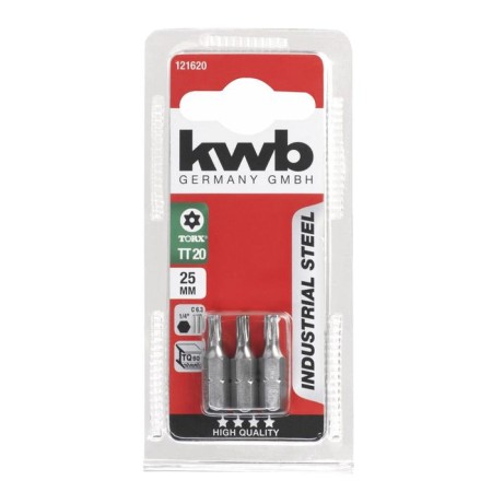 Bit KWB Industry, T-Torx20, steel TQ60, 25 mm, 3 pcs-1
