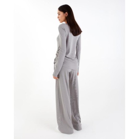 Female set (pants, jumper) mist, size 46, gray color-5