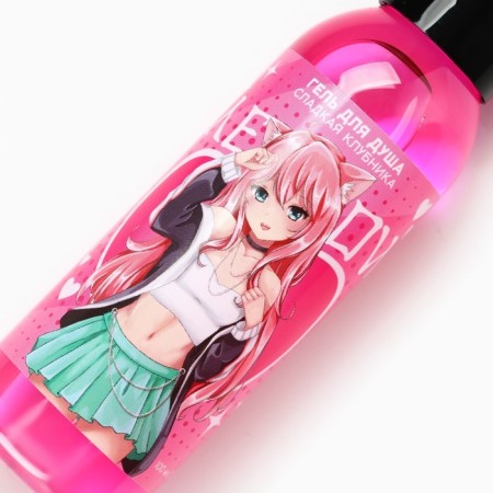 Гель для душа MEOW, 100 мл, аромат сладкой клубники, BEAUTY FOX-3