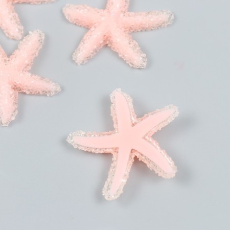 Decor for creativity Plastic "Orange Sea Star" Sugar 3.8x0.5x3.8 cm-1