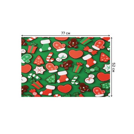 Bathroom mat "Gingerbreads", anti -slip, size 52x77 cm-1