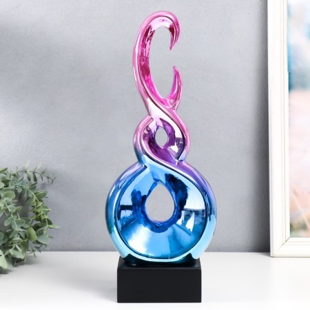 Souvenir Ceramics "Abstraction. Infinity" Lilac-blue 9.5x15x40 cm-2