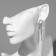Earrings Metal "Modern" Future, Color Silver