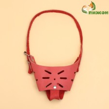 The muzzle adjustable of soft leather, size No. 1, DN 4-5 cm, ohm 13-15 cm, brown