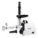 KitFort KT-2117, 300 W meat grinder, 1.2 kg/min, 3 nozzles, reverse, white and black