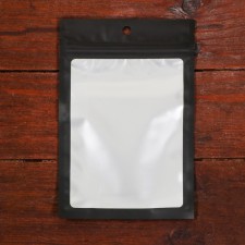 Pack Pak with a window, with Euroslot, black, 12 x 18 cm, 200 μm