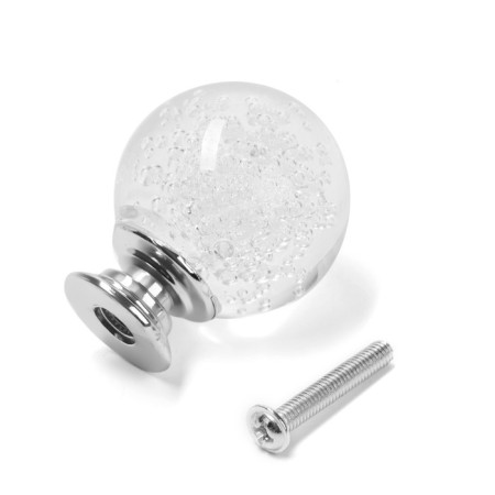 Handle button Cappio PK115, D = 35 mm, plastic, color chromium-4
