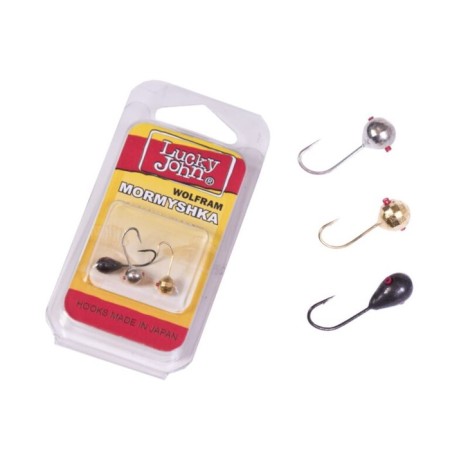 Mormyshki tungsten lucky John with a loop 3pcs set 1 Classic blister
