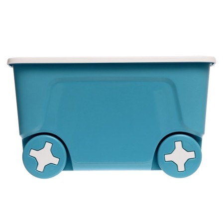 Children's box for toys cool, on wheels 50 liters, color blue bell-2