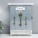 Keywood tree 6 hooks "Three keys" Blue 28x8x22 cm