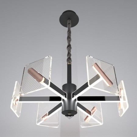 Chandelier 1700/6 LED 60W 3000-6000K Black 47x47x57 cm Bayerlux-1