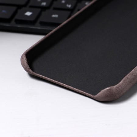 Luazon cover for iPhone 11 Pro, with a compartment for cards, leatherette, brown-4
