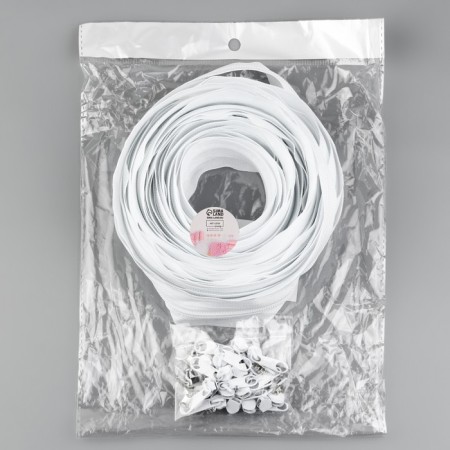 Set: Rolled Lightning "Spiral" No. 5, 10 m, 20 runners, 40 upper limiters, 20 lower limiters, white color-6