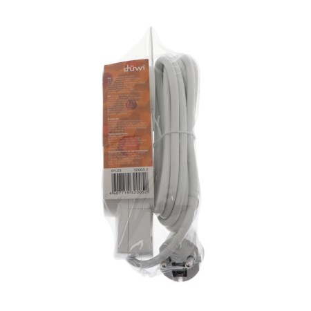 Duwi extension cord, 3 sockets, 3 m, 10 a, 2200 W, PVS 3x0.75 mm2, with salary, white-6