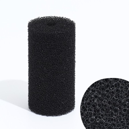 Round sponge No. 2, medium -porous 30 ppi, 6 x 6 x 12 cm, black