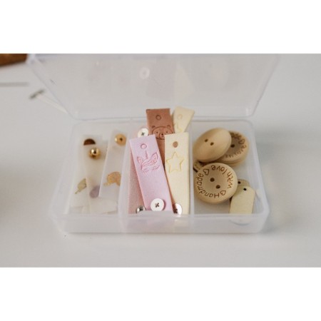 A set of wood straps "Hand Made with Love", 2.5 × 2.5 cm, 10 pcs-3