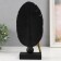 Polystone souvenir "Parrot Ara on a sheet" Black with gold 13.3x5.8x28.2 cm