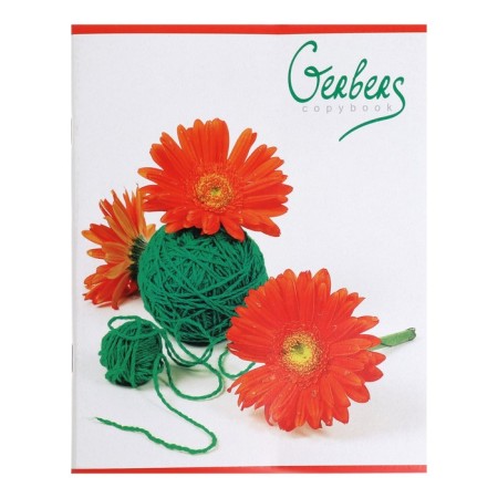 Notebook of 48 sheets in the cage "flowers and glomeruli", cover-ersatz cover, type "d" unit, (white), mix-3