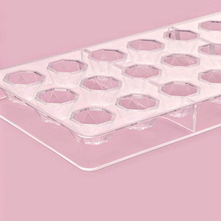 Konfinetta Chocolate Form "Diamond", 27.5 × 13.5 cm, 21 cells (D = 2.5 cm)-2