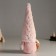 Interior doll "Granny in a fur pink cap with stars and sleds" 32 cm