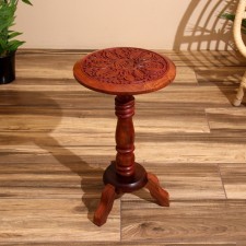 Carved table 30x30x54 cm
