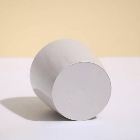 Flower pot, d = 10 cm, 0.5 l, plastic, beige-1