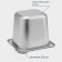 Gastrootiness 1/6 of stainless steel, 150 mm, 17.5*16.5*14 cm