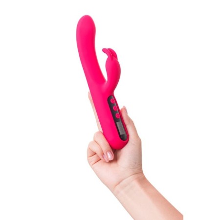Vibrator to stimulate the Gp with the Eroteq rablock clitoral process, silicone, 23.5 cm, pink-11