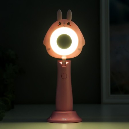 Table lamp with AKB 16219/1 16XLED 4W 3000/6000K USB pink 7.8x9.5x24 cm Risalux-3