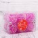 Set of balls plastic D-4 cm, 12 pcs "snowy" raspberry-white