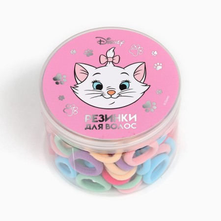 A set of hair rubber bands in a jar, 100 pieces, 1.5 cm, cats aristocrats-2