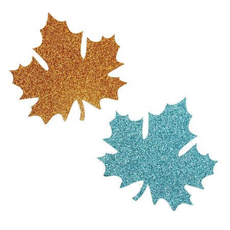 Set of leaves "maple" brilliant large, 5 pcs., Mix color-9