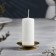 Lotus candlestick metal per candle, 7.5x2 cm, gold