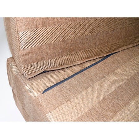 Handwheel chair-bed "Octa", size 75x100x75 cm, mobbled, brown strip-3
